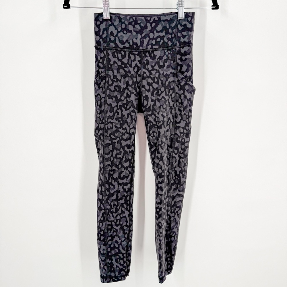 lululemon athletica Charcoal and Black Patterned Leggings